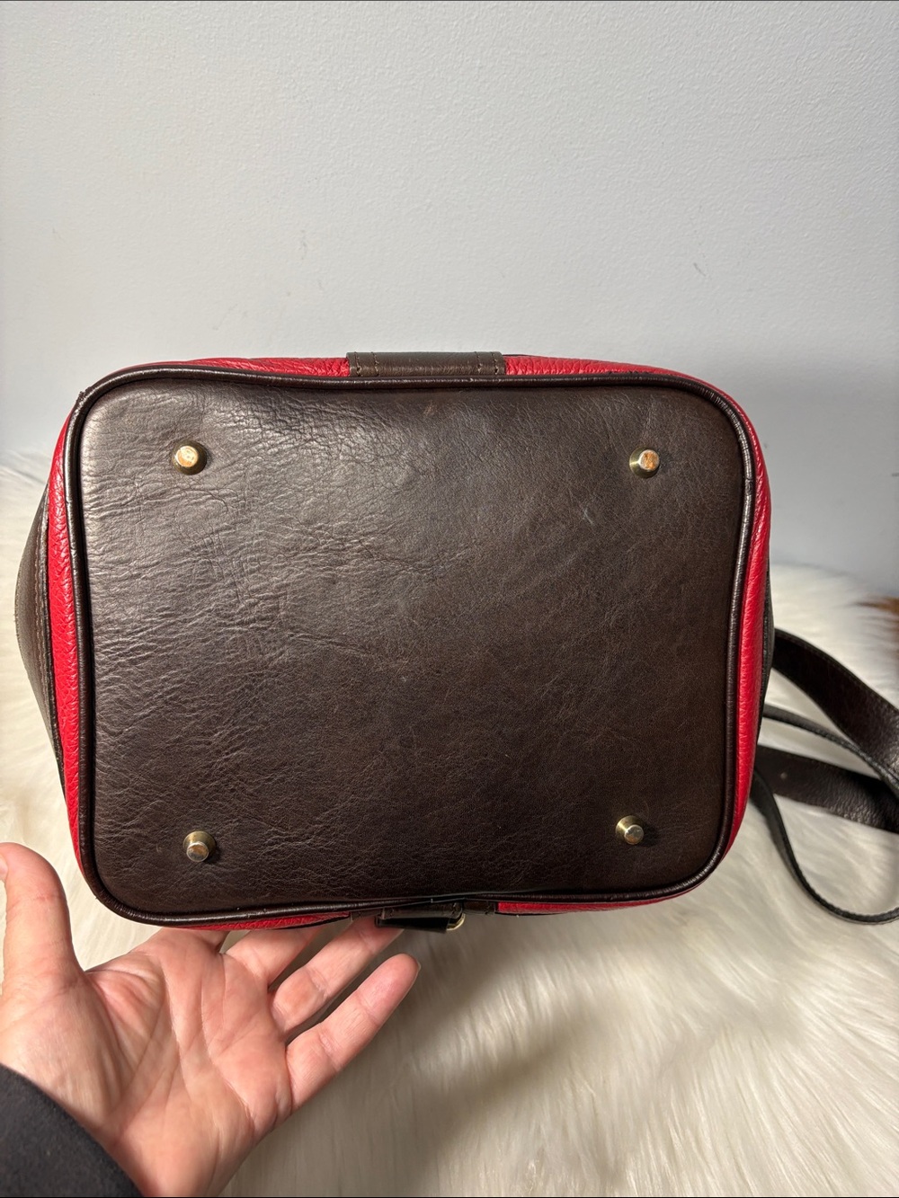 Valentina Italian Pebbled Leather Sling Bag Backpack Purse - Picture 12 of 16